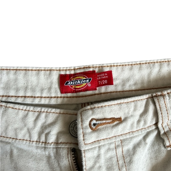 Dickies Women's Denim Cargo Cream Jeans 7 28 - Picture 9 of 16